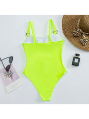 Pure Color Hollowed Out Swimwear