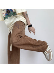 Summer Fashion Men's Letter Straight Leg Pants