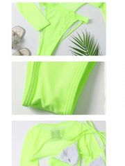 2022 Hollowed Out Long Sleeve Swimsuit Set