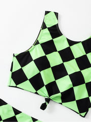 Geometric Print  Sleeveless Tankini Sets For Women