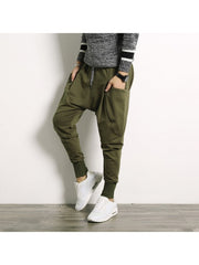 Pure Color Pocket Corset Pants For Men