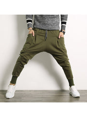 Pure Color Pocket Corset Pants For Men