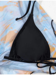 Sexy Printing 2022 Three-Piece Bikini Swimsuit Set