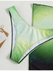 Sexy New Gradient Color Three-Piece Swimsuit