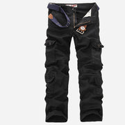 Men Street Casual Black Cargo Trousers