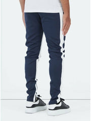 Summer Drawstring Contrast Color Zipper Men's Casual Pants