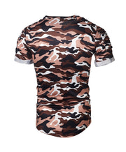 Men's Camouflage Sports Workout Short Sleeve T-Shirt