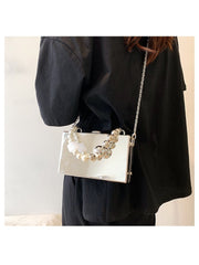 Stylish Faux Pearl  Chain Ladies Shoulder Bags