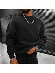 Simple Design Solid Loose Sweatshirts For Men