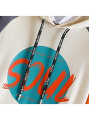 Street Casual Fashion Color Blocking Men Hooded Tops