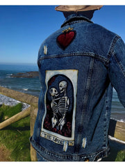 Skull Graphic Couple Denim Jackets For Men