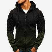 Gradient Color  Casual Hooded Coats For Men