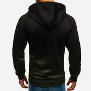 Gradient Color  Casual Hooded Coats For Men