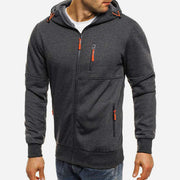 Casual Pure Color Zipper Men's Sweater Coats