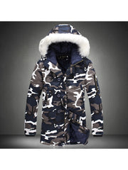 Winter Camouflage  Hooded Coats For Men