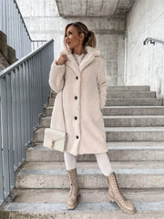 Solid Winter Long Fur Coats For Women