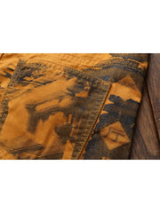 Fashion Pattern Printing Slim Men's Denim Jeans