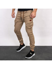Street Drawstring  Men Long Pants With Pockets