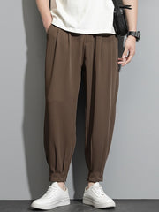 Casual Men  Pure Color Long Pants With Pockets