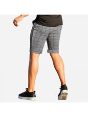Men British Style Plaid Casual Shorts