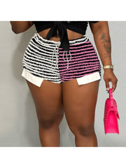 Sexy Colorblock Striped Shorts