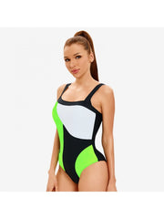 Sexy Colorblock Backless Swimsuits
