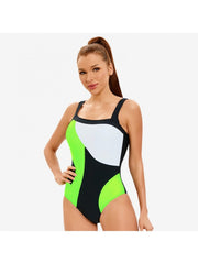 Sexy Colorblock Backless Swimsuits