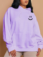 Smiley Face Sweatshirt Oversize Hoodie Top