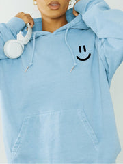Smiley Face Sweatshirt Oversize Hoodie Top