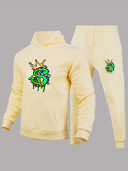 Dollar Hooded Fitted Sweatshirt Pants Sets