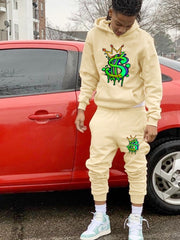 Dollar Hooded Fitted Sweatshirt Pants Sets