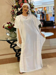 Solid Batwing Sleeve Swing Maxi Dresses