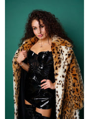 Leopard Faux Fur Loose Long Coat