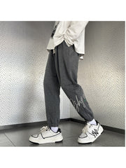 Lace Up Mid-rise Loose Long Pant