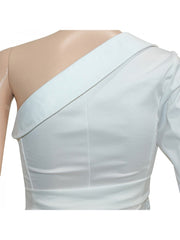 Asymmetrical Sequin One Shoulder Blazers Dress