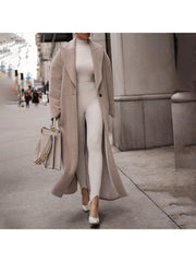 Solid Color Long Sleeve Loose Coats