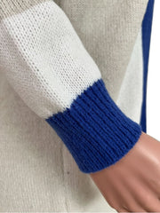 Colorblock Knitting Open Neckline Cardigan