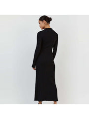 Stringy Selvedge Knitting A-line Maxi Dresses