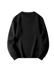 Solid Color Round Neck Knitting Sweatshirts
