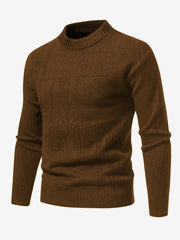 Solid Color Knitting Fitted Pullover Sweater