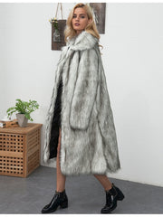 Fluff Fur Baggy Long Sleeve Long Coats