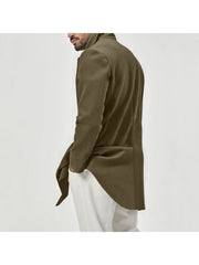 Solid Color Long Sleeve Blazers Coats