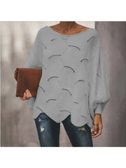 Hollow Out Knitting Loose Pullover