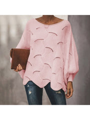 Hollow Out Knitting Loose Pullover