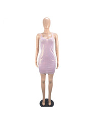 Laser Sequin Sleeveless Mini Dress