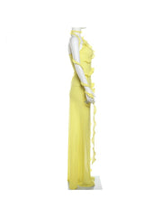 Lacework Ribbon Hollow Out Sleeveless Dress