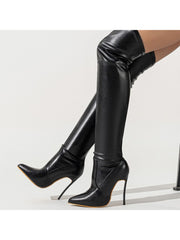 Solid Color Pure Color Thin Heels Boots