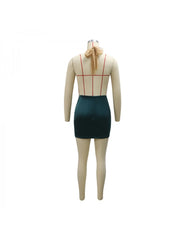 Embroidery Hotfix Rhinestones Backless Dresses