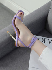 New Contrast Color High Heels Sandals