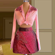 Pink A-line Cocktail Dress